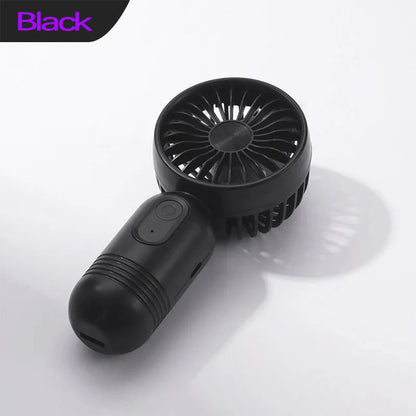Mini Handheld Fan 3-Speed Strong Wind USB Rechargeable Long Lasting Portable Desk Fan for Students Office Outdoor Travel Camping